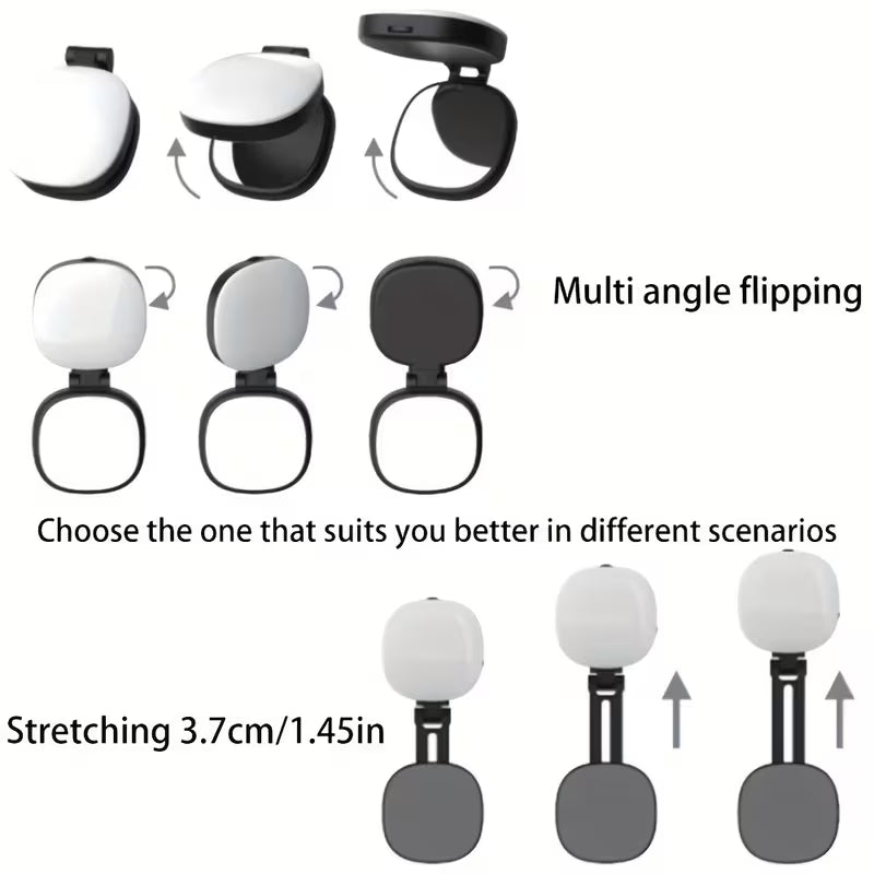 Magnetic LED Light with 360° Mirror