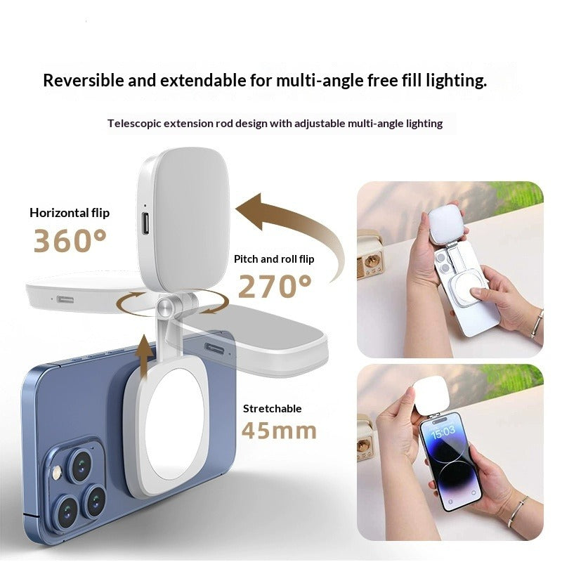 Magnetic LED Light with 360° Mirror